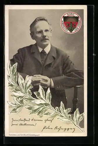 AK Deutscher Schulverein, Peter Rosegger, Dichter