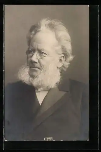 AK Portrait des norwegischen Lyrikers Henrik Ibsen