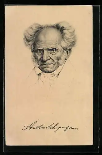 Künstler-AK Portrait Arthur Schopenhauer
