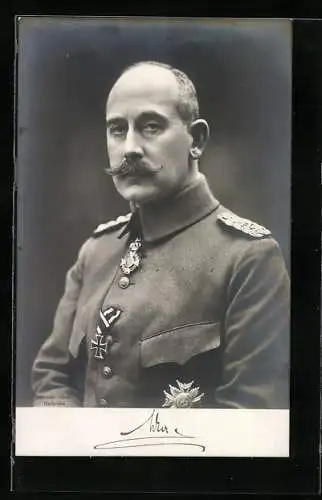 AK Uniformfoto Prinz Max von Baden mit Orden