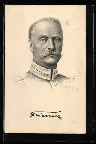 AK Grossherzog Friedrich II. von Baden in Uniform