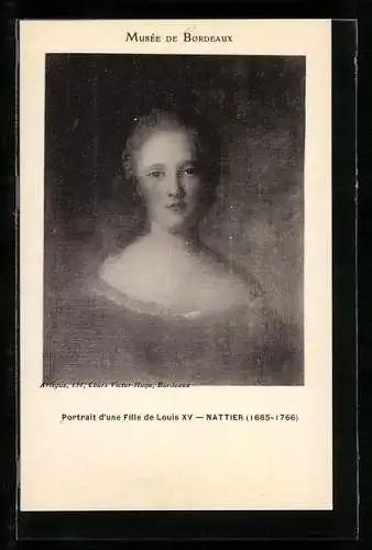 Künstler-AK Portrait d`une Fille de Louis XV.