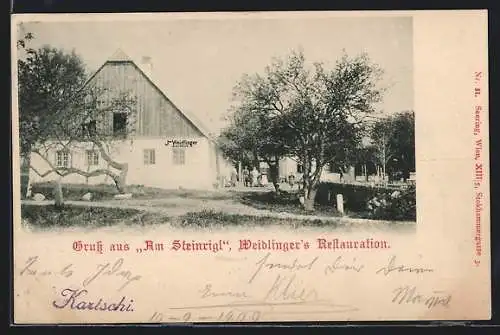 AK St. Andrä-Wördern, Weidlingers Restaurant am Steinrigl