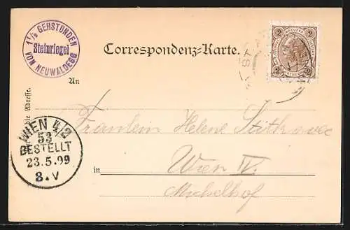 AK St. Andrä-Wördern, Weidlingers Gasthaus am Steinrigl