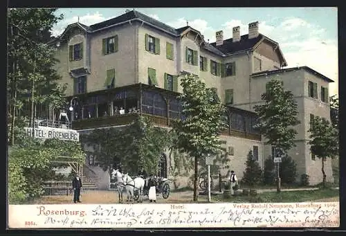 AK Rosenburg, Hotel Rosenburg, Kutsche