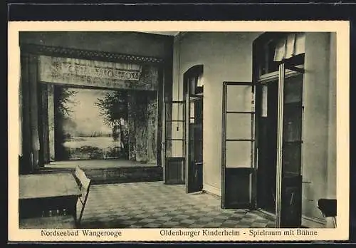 AK Wangerooge, Spielraum mit Bühne im Oldenburger Kinderheim