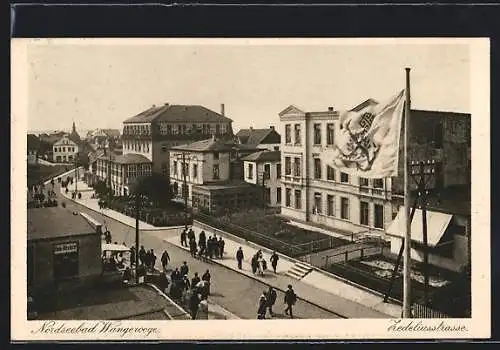 AK Wangerooge, Zedeliusstrasse aus der Vogelschau