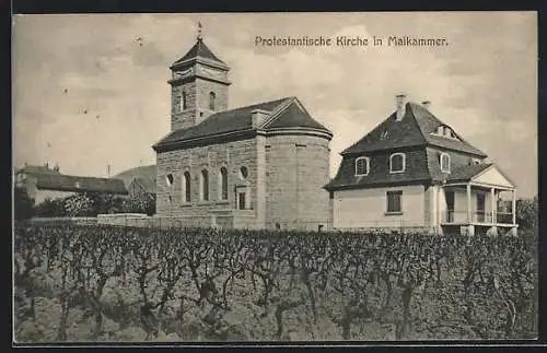 AK Maikammer, Protestantische Kirche mit Pfarrhaus