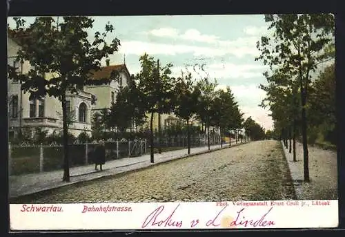 AK Schwartau, Blick in die Bahnhofstrasse