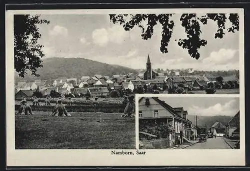 AK Namborn /Saar, Strassenpartie mit Geschäft, Ortsansicht