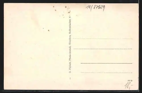 AK Füssen, Ortspartie mit Wohnhaus