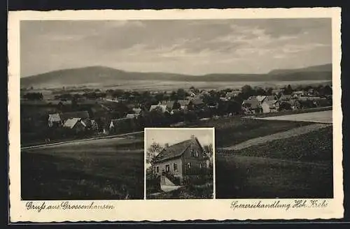 AK Grossenhausen, Spezereihandlung, Gesamtansicht