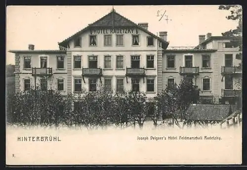 AK Hinterbrühl, Hotel Feldmarschall Radetzky