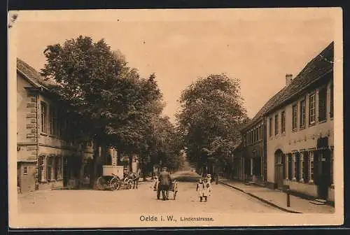 AK Oelde i. W., Anwohner auf der Lindenstrasse