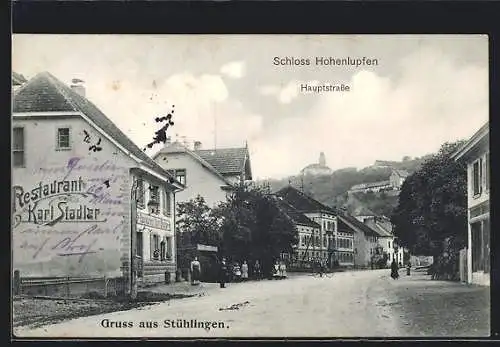 AK Stühlingen, Restaurant Karl Stadler, Schloss Hohenlupfen