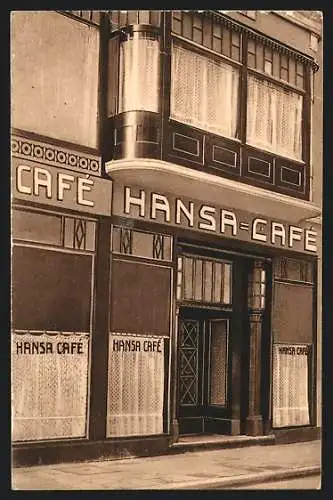 AK Hagen i. W., Hansa-Café, Inh. R. Küster, Aussenansicht