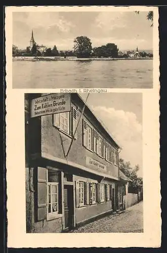 AK Erbach i. Rheingau, Restaurant u. Metzgerei Zum kühlen Grunde, Inh. Johann Hoffarth