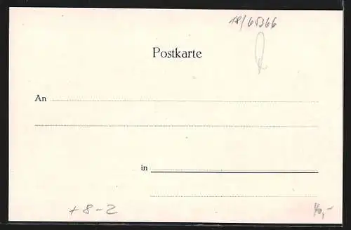 AK Johannisberg a. Rh., 50-jähriges Bestehen der freiwilligen Feuerwehr, Feuerwehrmann in Uniform, Ortsansicht