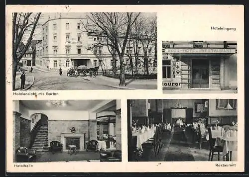 AK Naumburg /Saale, Hotel Schwarzes Ross A. Dinter mit Halle und Restaurant