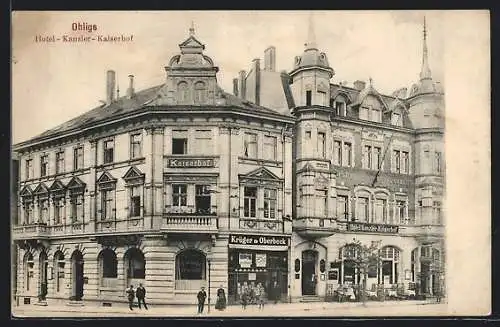 AK Ohligs, Hotel-Kanzler-Kaiserhof, Frontansicht