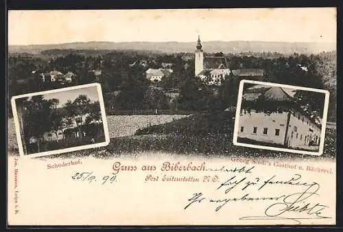 AK Biberach, Georg Siedl`s Gasthof u. Bäckerei, Schoderhof