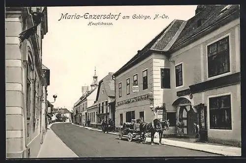AK Maria-Enzersdorf am Gebirge, Hauptstrasse mit Gasthof zum Schottenhof
