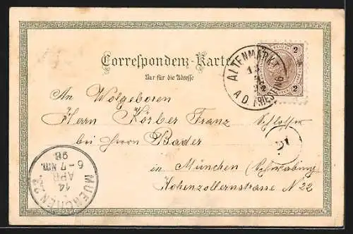 Lithographie Weissenbach /Triesting, Ruine Neuhaus, Fuggers Fremdenheim, Herz Jesu-Kirche, Triestingheim