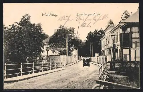 AK Weidling, Café-Restaurant in der Brandmayerstasse