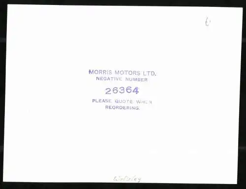 Fotografie Woseley 6 /80 Fahrer Sitz, Präsentationsfoto vor dem Einbau, Morris Motors Ltd.