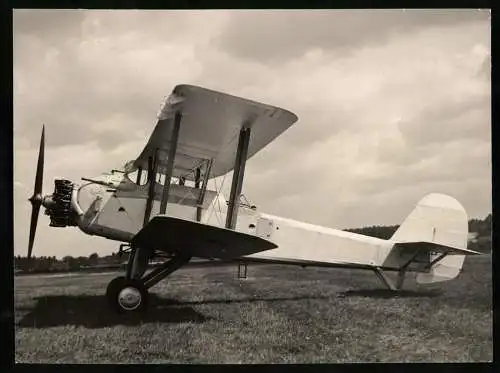 Stereo-Fotografie Flugzeug Vickers Vildebeest / Type 132 mit Jaguar Major Panther Motorg, Maschinengewehr