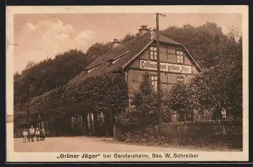 AK Bad Gandersheim, Gasthaus Grüner Jäger, Bes. W. Schreiber
