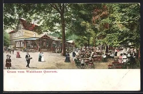 AK Querum, Partie im Aussenbereich des Restaurants Waldhaus Querum