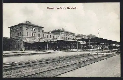 AK Donauwörth, Gleisseite des Bahnhofs