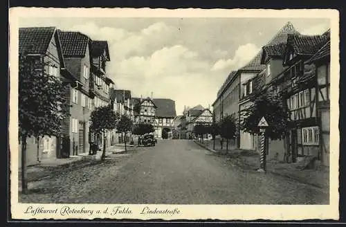 AK Rotenburg a. d. Fulda, Blick über die Lindenstrasse