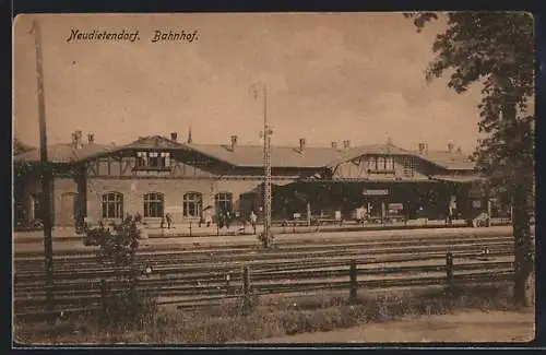 AK Neudietendorf, Blick auf den Bahnhof