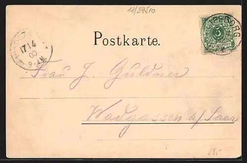 AK Lippborg, Restaurant von G. Bockey, das Postgebäude