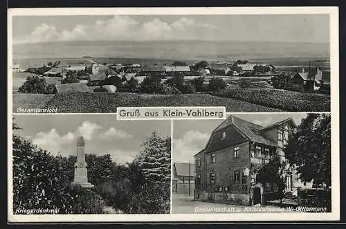 AK Klein-Vahlberg, Gastwirtschaft u. Kolonialwaren Gittermann