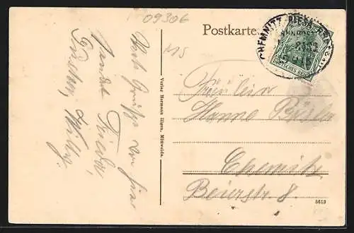 AK Erlau / Sa., Gasthof zu Erlau