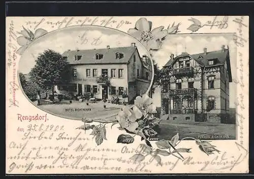 AK Rengsdorf /Neuwied, Hotel Richtmann und Pension Richtmann