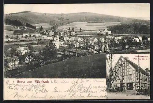AK Allenbach / Hilchenbach, Gasthaus W. Kleb jr., Gesamtansicht