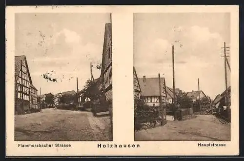 AK Holzhausen / Burbach, Flammersbacher Strasse, Hauptstrasse