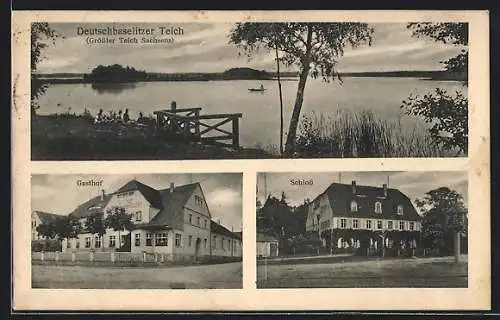 AK Deutsch Baselitz, Gasthof, Teich, Schloss
