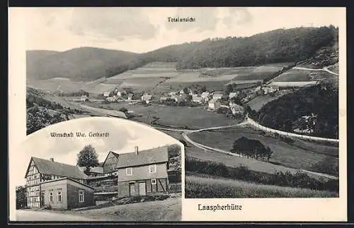 AK Laaspherhütte, Gasthaus Ww. Gerhardt mit Umgebung, Totalansicht