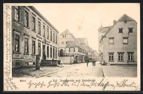 AK Werl, Kgl. Amtsgericht und Steinstrasse