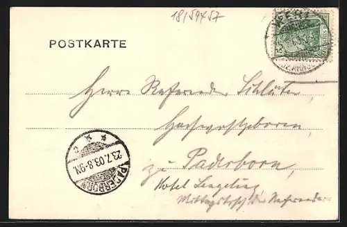 AK Werl, Kgl. Amtsgericht und Steinstrasse