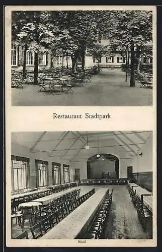 AK Schweinfurt a. M., Restaurant Stadtpark von Carl Freiberger