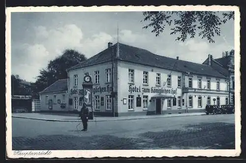 AK Moers, Hotel zum Königlichen Hof, Inh. A. P. Heinrich Franz
