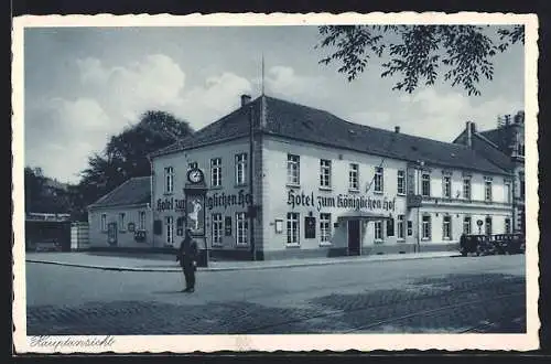 AK Moers, Hotel zum Königlichen Hof, Inh. A. P. Heinrich Franz