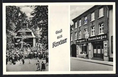 AK Kevelaer, Gasthof-Metzgerei zum goldenen Anker F. Moeselaegen, Hauptstrasse 27