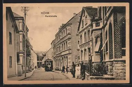 AK Höhr, Strassenbahn in der Marktstrasse